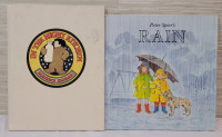 Two (2) Children's Hardcover Books . " In the Night Kitchen " & " Rain " .