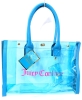 New Juicy Couture Translucent Jelly Tote Bag w Coin Purse | 15.5" x 3.5" x 11" Tall with 6.5" Drop Handles - 2