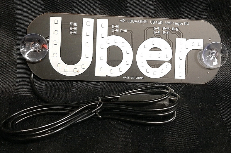 New LED Uber Sign w/ Cables