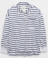 New Aerie Take It Easy Popover Polo Sweatshirt Size XXS Retail $60