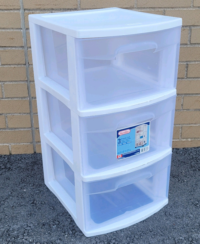 Sterilite 3-Drawer Storage Mini Tower , measures 12.5"×24"×14.5"