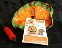 Inflatable Burger Pet Collar - Size Medium