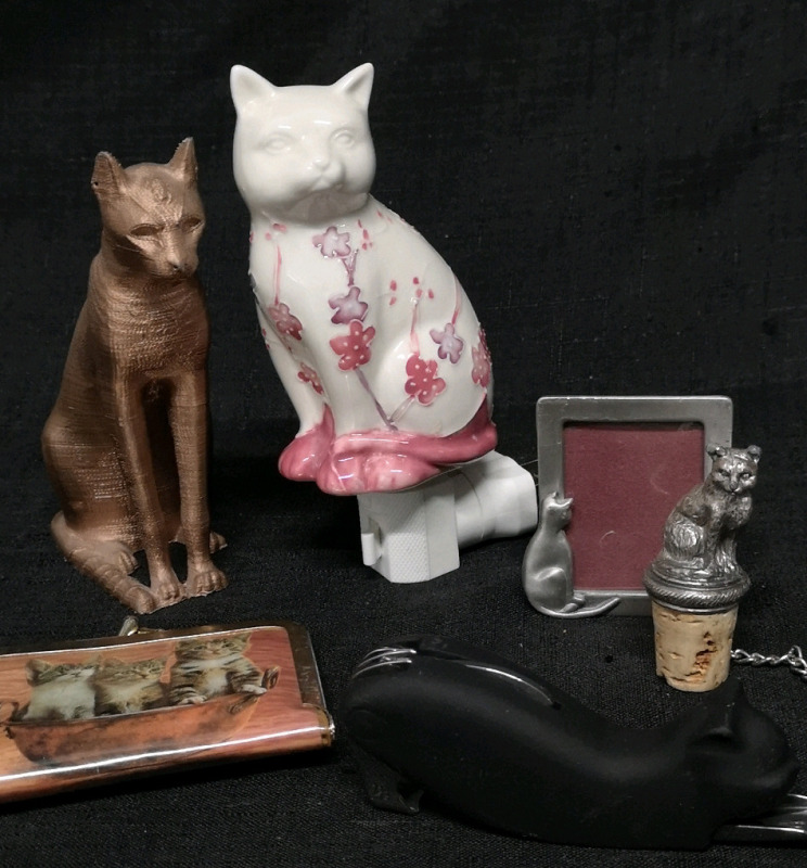 Cat Theme Wine Opener + Seagull Small Picture Frame + Cat Night Light Working ++