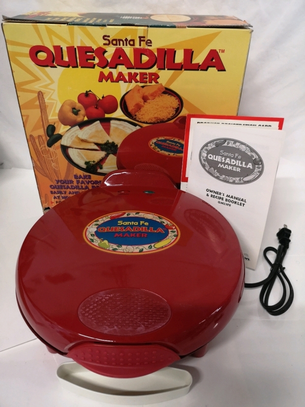 Like New Santa Fe Quesadilla Maker with Recipe Booklet