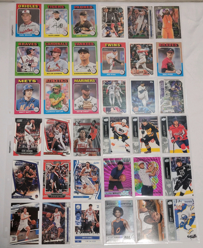 Multi-Sport Trading Card Lot . Baseball , Hockey , Golf & Basketball . 36 Trading Cards