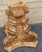 Wooden Carved Base - 15.5" Tall by 14" Wide & Long