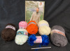 20+ Mostly New Assorted Wool w Sweater Collection Patterns + 1 crotchet Hook + Storage Tote 24x18x15" - 2