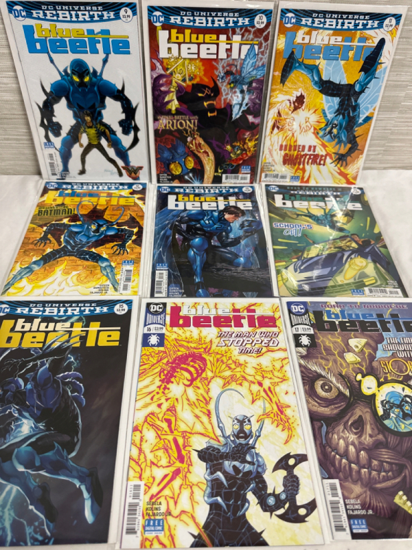 9 DC Universe Rebirth Blue Beetle DC Comics Issues #9-17 Straight Run Bagged and Boarded