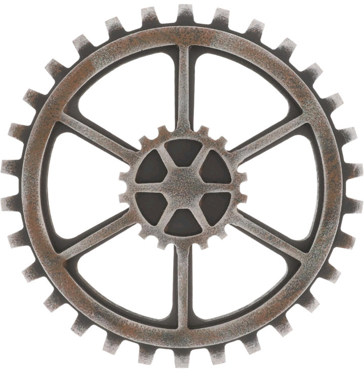 2 New | Steampunk Wooden Gear Shaped Wall/ Bar Decor | Measures 9.5" Diameter | * 1 Pcs Retails For 50+*