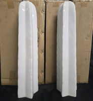 11 New | Tall Porcelain Star-Shaped Single Stem Floor Vase | Colour: White | 24" Tall & 5.5" Wide