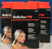 25 Pcs New Boxed | Babyliss Pro One Size Fits Most Disposable Tipping Caps | 5 Pcs Per Box