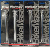 4 New Sealed | Bike Master Quality, Performance Chrome-Plated Brass Body Pen Type Tire Guage | Graduated 0-20 PSI in ½ Lbs Increments