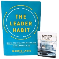 New Hardcover Book: THE LEADER HABIT by Martin Lanik & Speed of Trust : Trust Action Cards