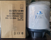 New - TankPac 15.9gal. Metal Reverse Osmosis Water Storage Tank , Model RO-1070 1/4WH .