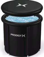 New - Prodigy Ice Bath Tub Set . Measures 33.5" diameter & 27.5" tall when assembled . Stock photo used