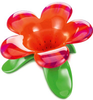 2 New Boxed | Koziol Audrey Tea Strainer |Grass Green, with Transparent Orange/Pink<br/>