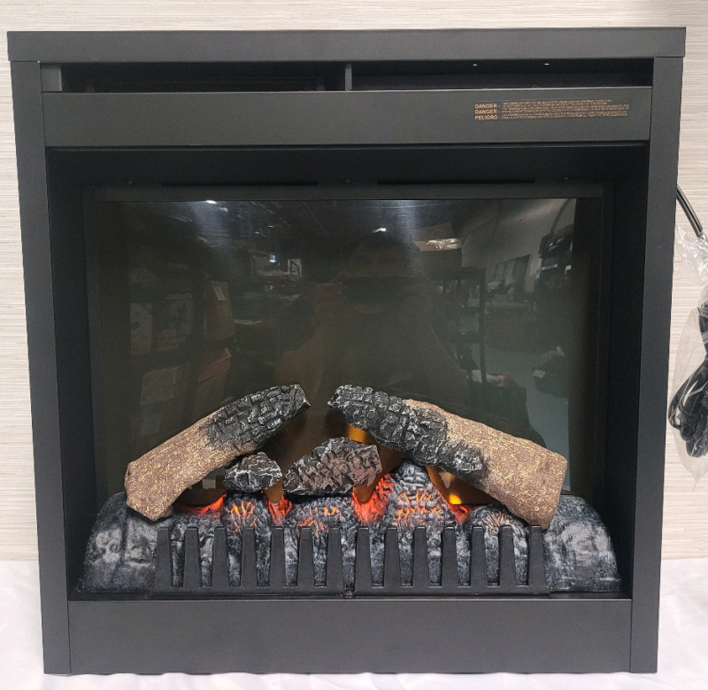 New - Dimplex 20.5"×21" Electric Fireplace Heater Insert , Black . 1400W , 120V ~ 60Hz . Model #"DF2000L . Tested Working