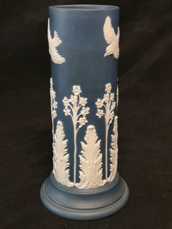 Vintage Jasper Ware Style Vase 9.5" Tall