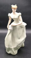 Vintage Czechoslovakian Lady Figurine 9.5" Tall Hand Painted