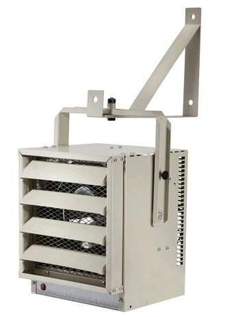 New - Dimplex Electric Unit Heater, 1-Phase Compact, Series: CUH, 240 VAC , 2000 W , 5/3.75 kW, 220 cfm, Ceiling Mount, Heavy-Duty Steel, Almond, Epoxy Powder Coated, 11"W×9"D×9"H . Stock photo used . Model # CUH02B31T . Retail $300