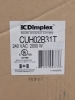 New - Dimplex Electric Unit Heater, 1-Phase Compact, Series: CUH, 240 VAC , 2000 W , 5/3.75 kW, 220 cfm, Ceiling Mount, Heavy-Duty Steel, Almond, Epoxy Powder Coated, 11"W&times;9"D&times;9"H . Stock photo used . Model # CUH02B31T . Retail $300 - 3