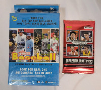 2022 Topps Heritage MLB Baseball Trading Card Box , 35 Trading Cards , Sealed & 2021 Panini Prizm Draft Picks NBA Basketball Trading Card Wax Pack , Sealed