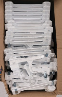 200 White Skirt / Pant Hangers with Clips . Measures 10" Wide