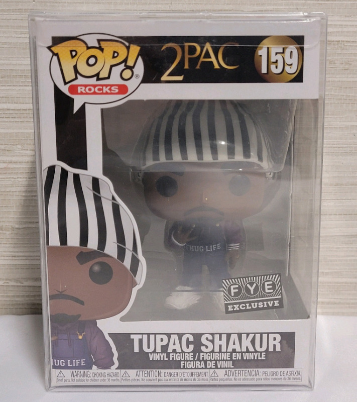 New - Funko Pop! 2 Pac Tupac Shakur in Protective Plastic Box . FYE Exclusive