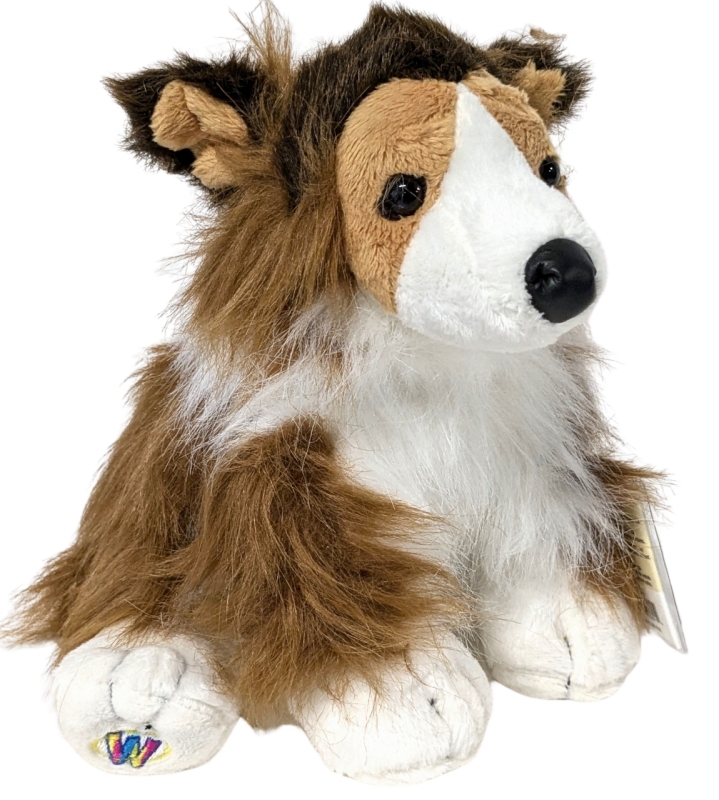 New [Retired] Ganz WEBKINZ Plush Collie (HM149) with Sealed Secret Code | 7.5" Tall