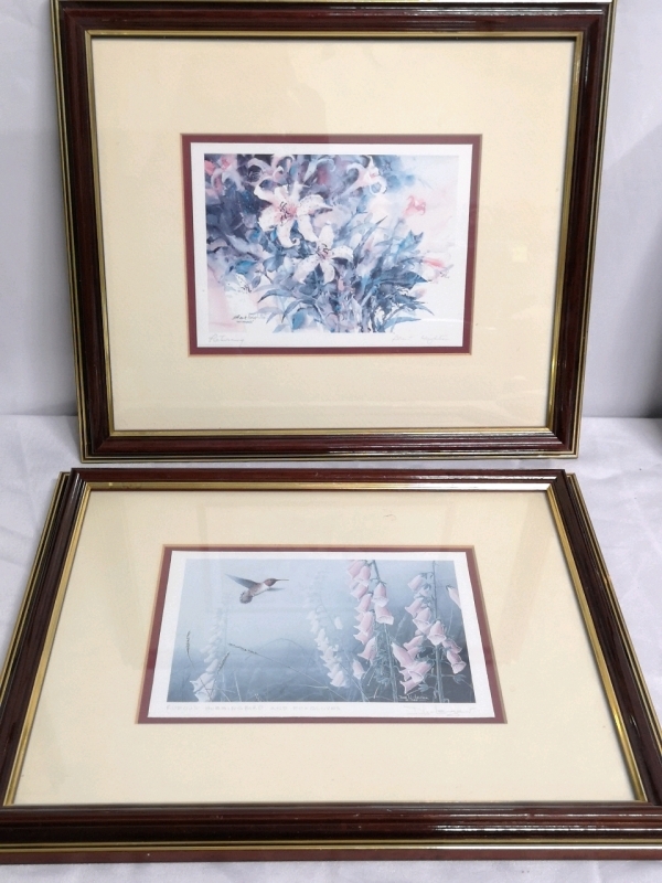 2 Vintage 15x13" Framed Prints Signed - Brent Heighton & Don Li-Leger