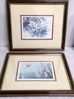 2 Vintage 15x13" Framed Prints Signed - Brent Heighton & Don Li-Leger