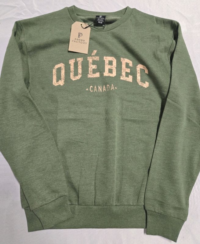 New Size Medium | "Quebec, Canada" Crew Neck Sweater by Promo Factory