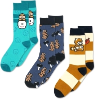 New Size 6-10 | 3 Pairs Nintendo Super Mario Crew Socks by Controller Gear | Lakitu, Hammer Bros & Tanuki / Raccoon Mario