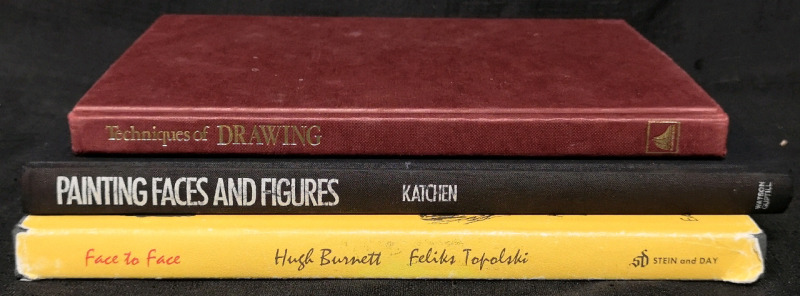 3 Vintage Hardcover Books on Painting & Drawing
