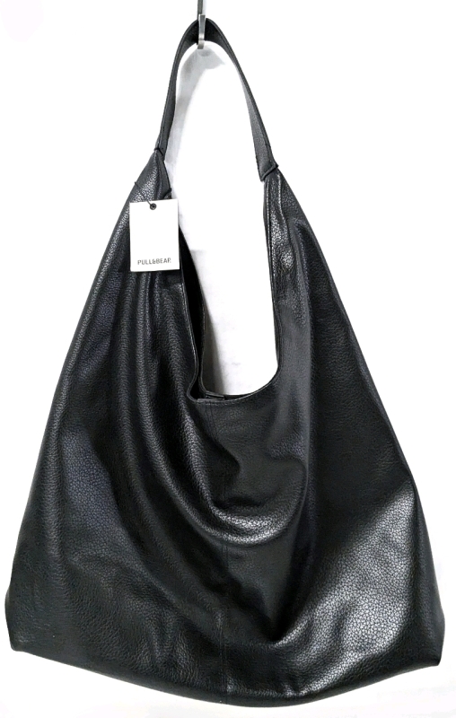 New Pull & Bear Faux Leather Shoulder Bag / Shopper Bag w Magnetic Closure | 16" x 6" x 12.5" Tall w 14.25" Drop Handles