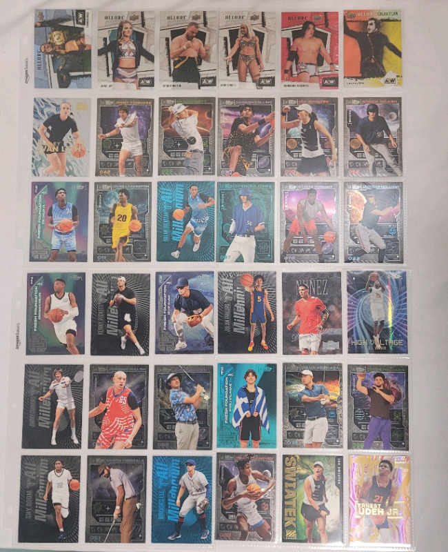 Multi-Sport Trading Card Singles . Basketball , Baseball , Tennis , Golf , Football , Wrestling . 36 Cards