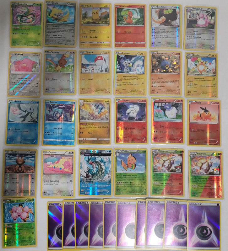 Pok&eacute;mon Trading Card Game HOLO Game Cards , 25 Cards + 10 Energy Holo Cards