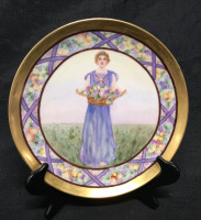 Vintage Collector Plate France D & Co. 11" Diameter Signed Belle Barrett