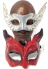 New 2-Pack Claire's Angel & Devil Masquerade Masks / Halloween Costume Masks | One Size Fits Most - 2
