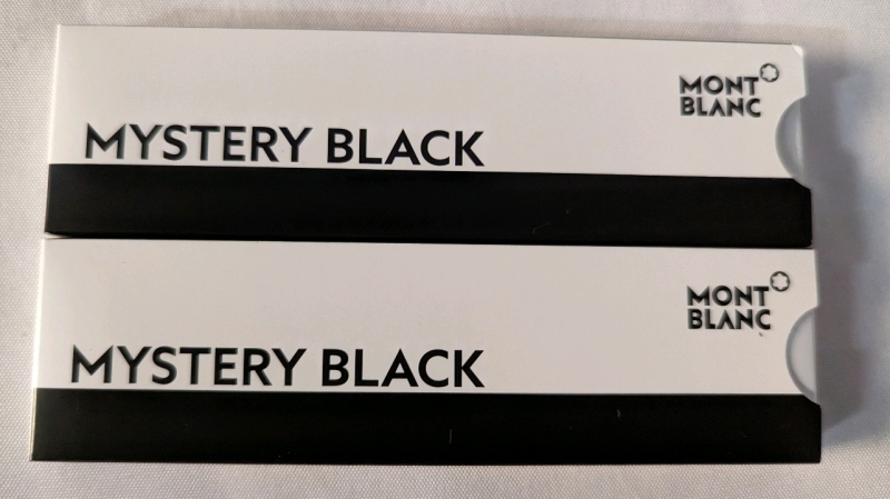 2 New Mont Blanc Mystery Black Rollerball Pen Refill 2 Packs