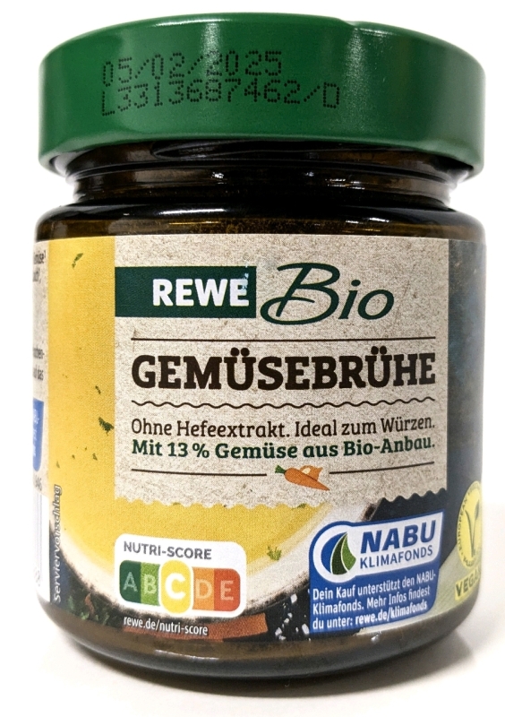 New German Import | REWE Bio Organic Vegan Gemüsebrühe Vegetable Broth Powder | 140g | 05/02/2025