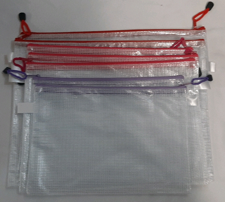 New 7pcs Ziplock File Folder Bags - Three Different Sizes