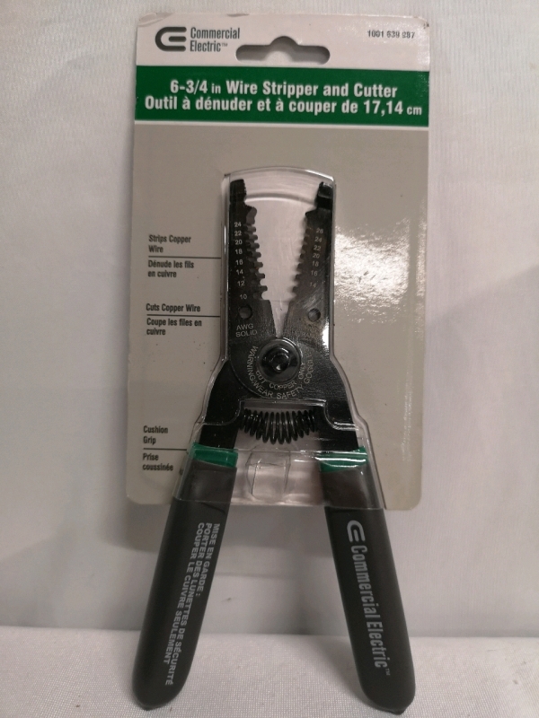 New Commercial Electric 6 3/4" Wire Stripper and Cutter