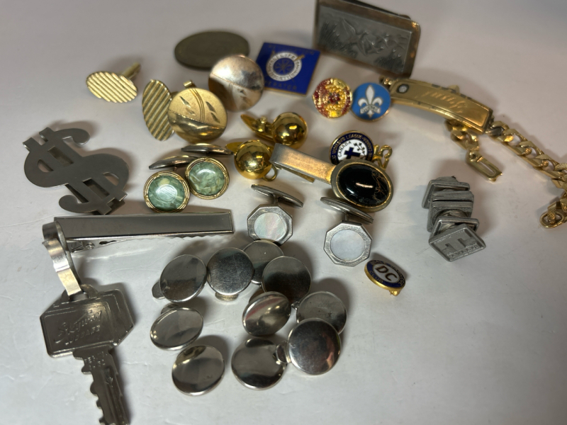 Men&rsquo;s Jewellery Money Clips Cuff Links Coin Key Lapel Pins +