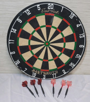 East Point Dartmouth Tournament Size Dartboard with Six (6) Darts