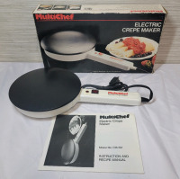 MultiChef Electric Crepe Maker with Manual & Box . Tested , Heats Up