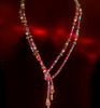 Red Ruby Cab Lariat Matching Earrings - 6