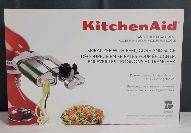 New - KitchenAid Spiralizer with Peel , Core & Slice - Stand Mixer Attachment