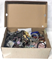 Large Shoe Box Full of Crafting Jewelry Pieces | 9.25" x 14.5" x 5.5" Tall