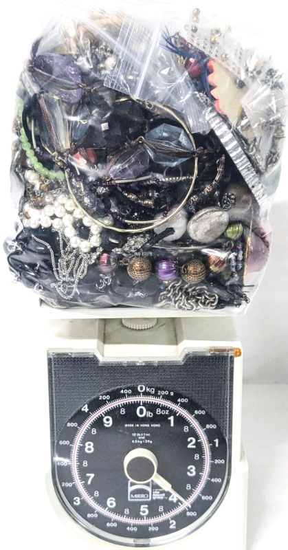 Nearly 4lbs of Assorted Wearable Jewelry in Zipper-Lock Bag